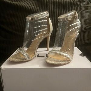 Aldo Gold and Clear Heels